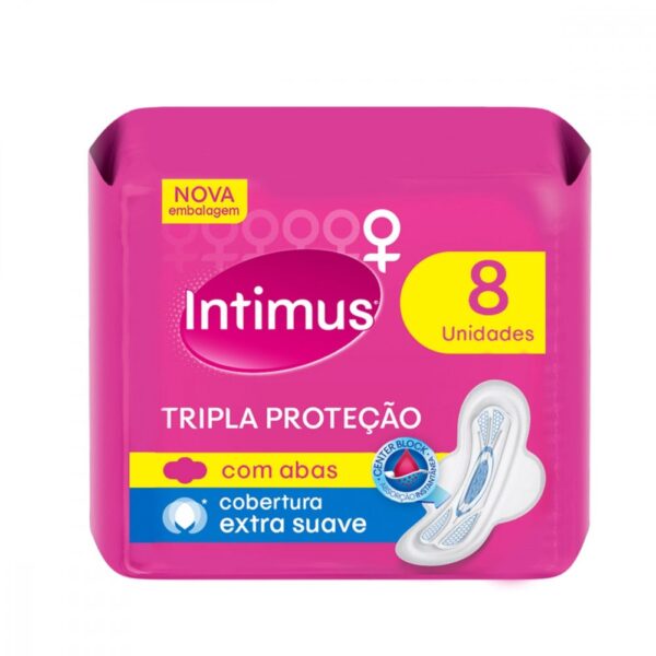 Absorvente Intimus Gel Normal Com Abas Suave 8Un