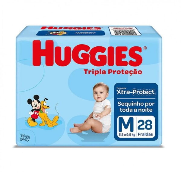 Fralda Huggies Tripla Protecao Jumbo M 28un